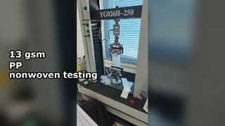 Испытание прочности на растяжение нетканого материала ПП квадратного рисунка 15 г/м²