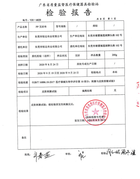 Китай Dong Guan Hendar Cloth Co., Ltd Сертификаты